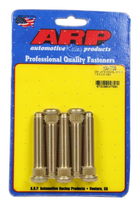 ARP ARP100-7725 Wheel Stud Kit 5pk GM L/M 12mm x 1.5 x 2.5