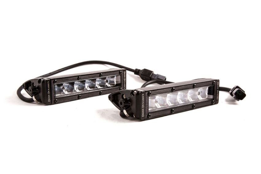 Diode Dynamics DD5014P 6 In LED Light Bar Single Row Straight SS6 - White Driving Light Bar (Pair)