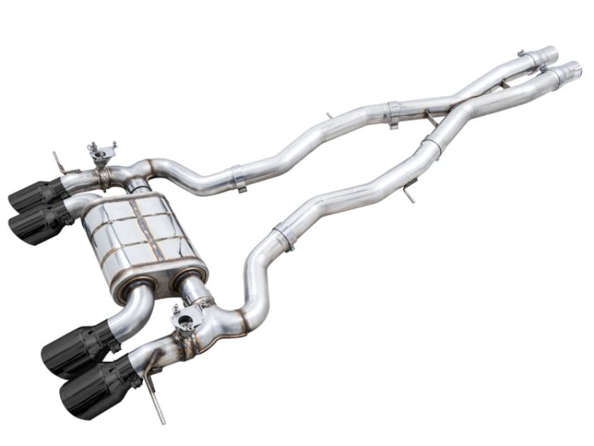 AWE Tuning 3025-42480 AWE SwitchPath Catback Exhaust for BMW G8X M3/M4 - Diamond Black Tips