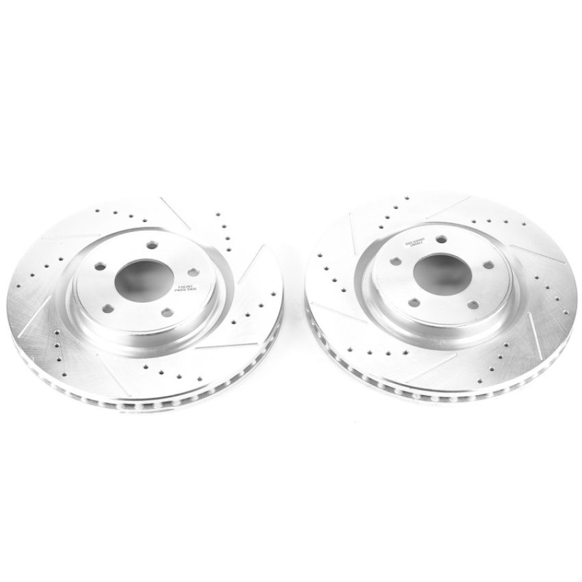 PowerStop JBR1715XPR PowerStop Evolution Performance Drilled, Slotted & Plated Brake Rotor Pair