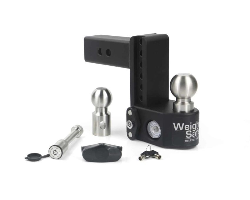 Weigh Safe SWS6-2.5-KA 6in Drop Hitch w/Built-in Scale & 2.5in Shank (10K/22K GTWR) w/WS05 - Steel