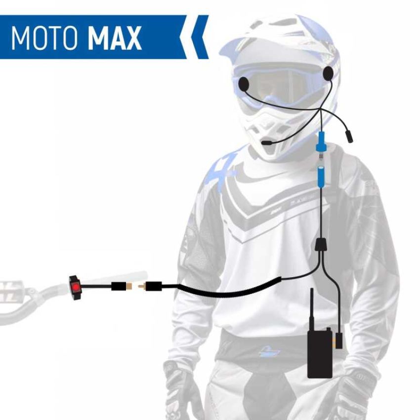 Rugged Radios MH-KIT-GMR2 MOTO MAX Comm Kit w/ HD OFFROAD Cables With GMR2 PLUS - GMRS Radio