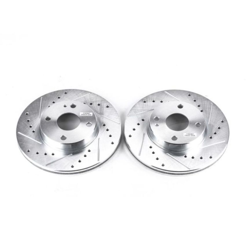 PowerStop JBR579XPR PowerStop Evolution Performance Drilled, Slotted & Plated Brake Rotor Pair