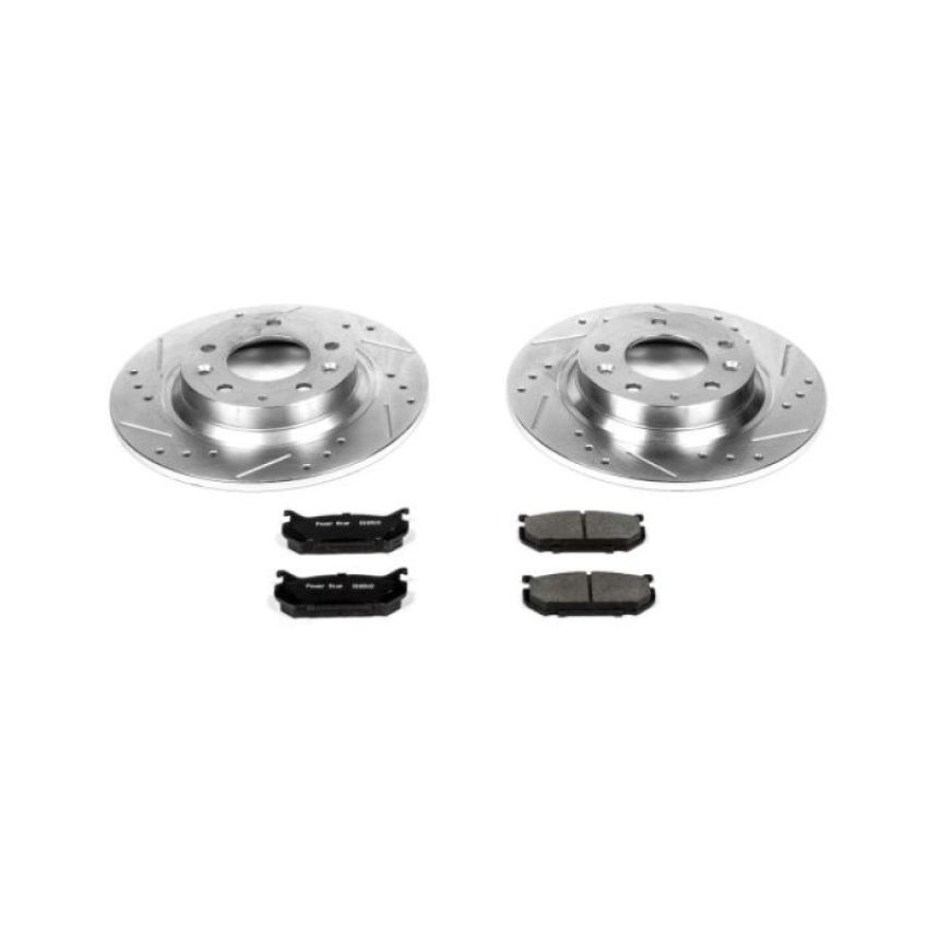 PowerStop K2453 Z23 Daily Driver Carbon-Fiber Ceramic Brake Pad and Drilled & Slotted Rotor Kit