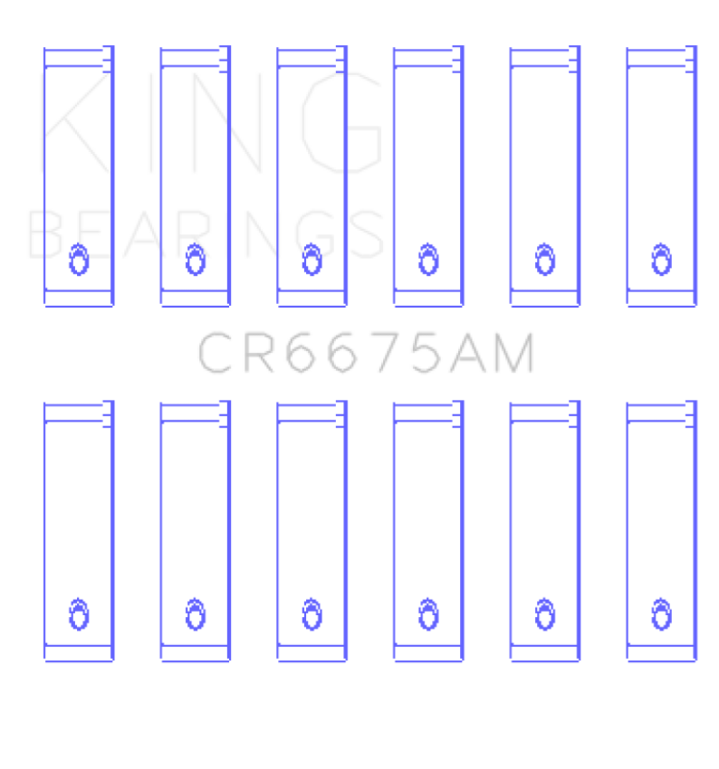 King Engine Bearings CR6675AM0.75 Chrysler 3.3/3.8 V6 (Size +0.75mm) Connecting Rod Bearing Set