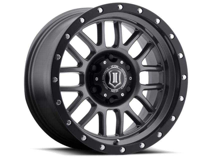 ICON 1220908150GM Alpha 20x9 8x170 0mm Offset 5in BS 125.2mm Bore Gun Metal Wheel