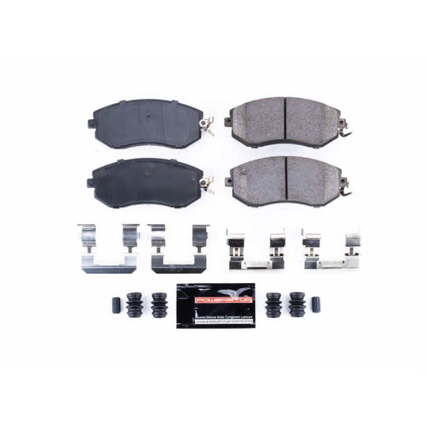 PowerStop Z23-1539 PowerStop - Z23 Daily Driver Carbon-Fiber Ceramic Brake Pads with Hardware Kit