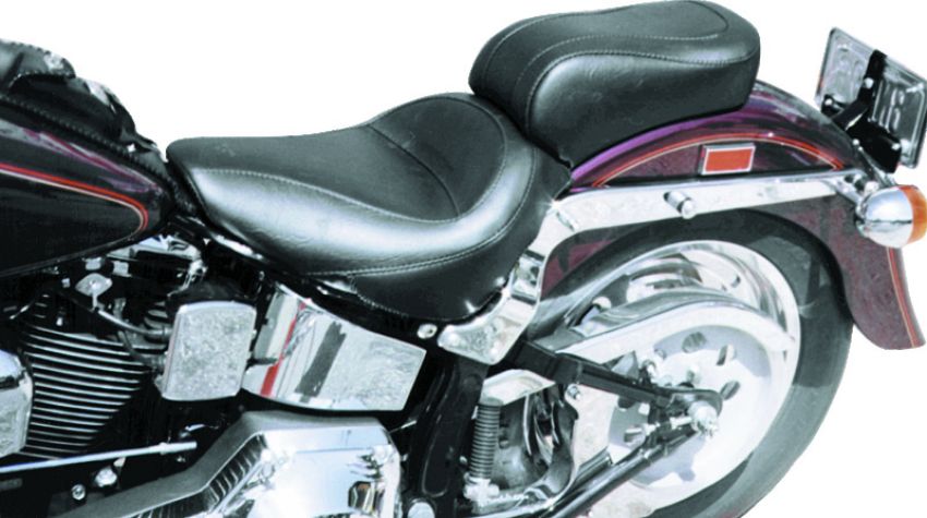 Mustang Motorcycle 75631 Mustang 84-06 Harley Standard Rear Tire Touring 1PC Seat - Black