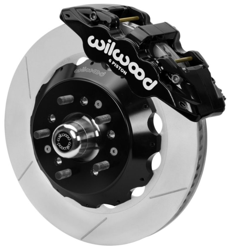 Wilwood 140-16197 70-81 FBody/75-79 A&XBody AERO6 Frt BBK 14in Rtr Blk Calipers Use w/ Pro Drop Spindle