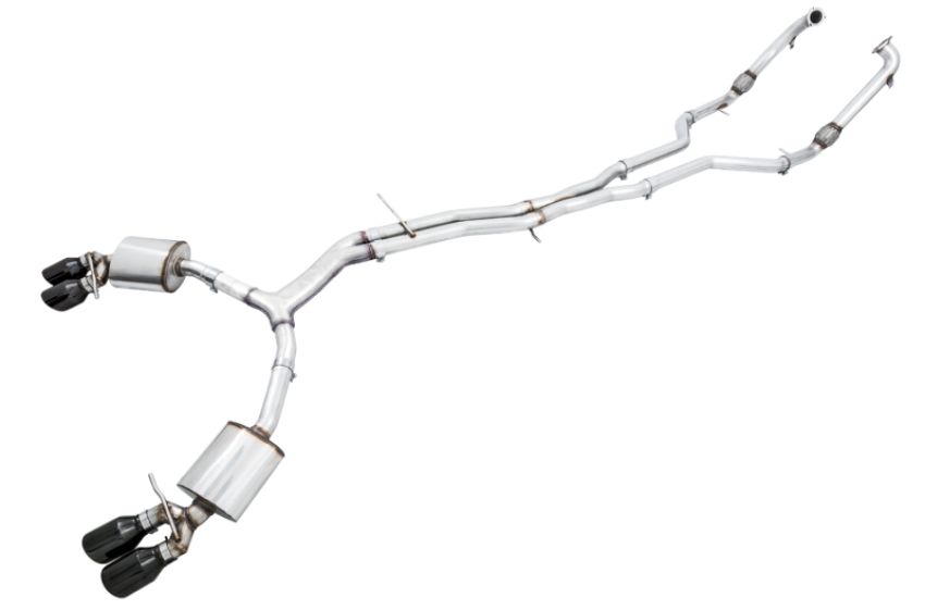 AWE Tuning 3020-43064 Audi B9 S5 Sportback Touring Edition Exhaust - Non-Resonated (Black 102mm Tips)
