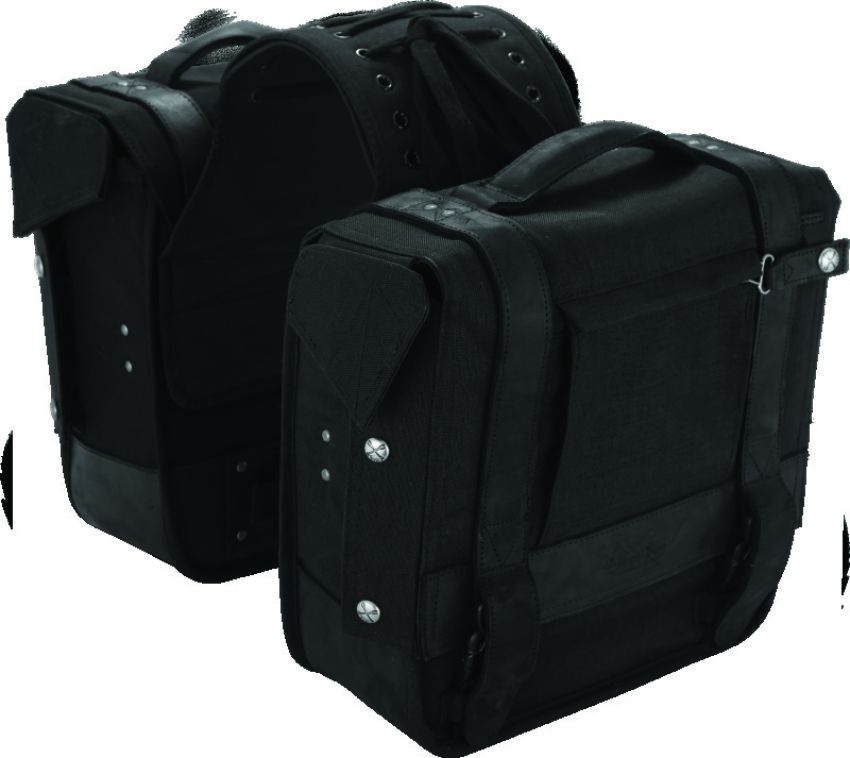 Burly Brand B15-1002B Throw-over Saddlebag - Black