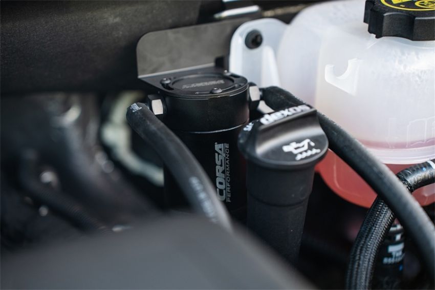 Corsa Performance CC0011 CORSA Performance 3 oz. aluminum oil catch can with mounting bracket