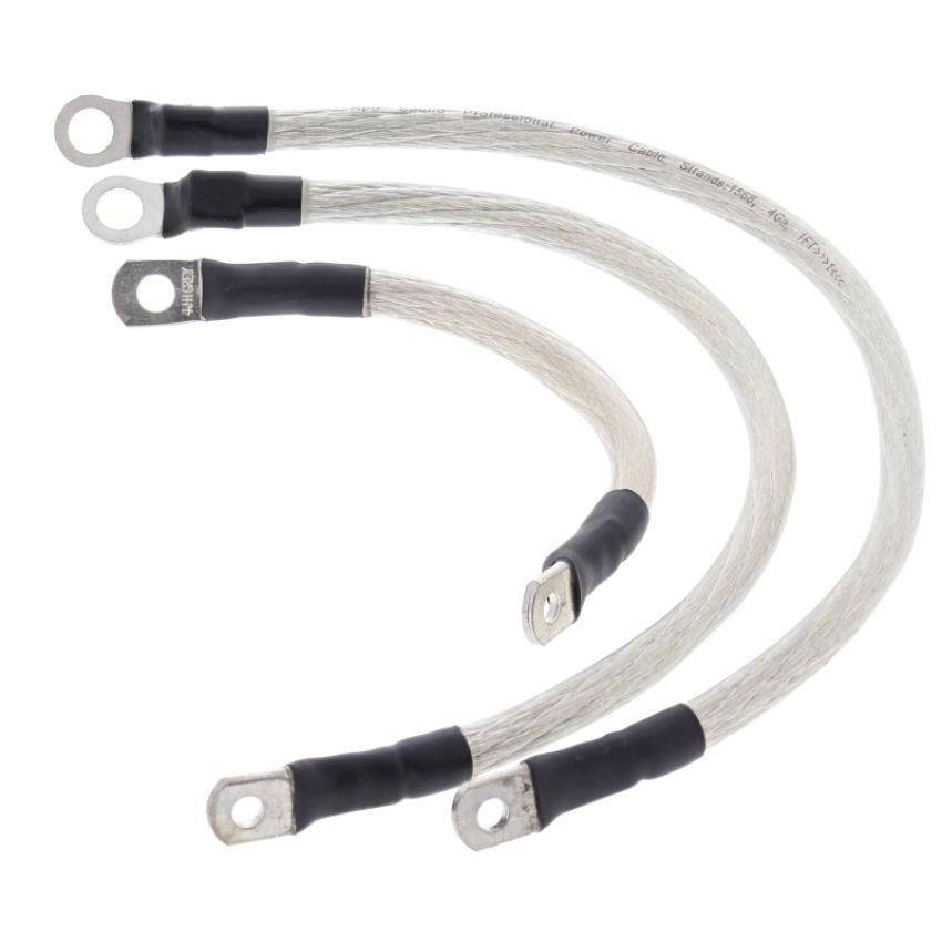 All Balls Racing 79-3001 86-88 Harley FLST Heritage Softail Battery Cable Kit Clear