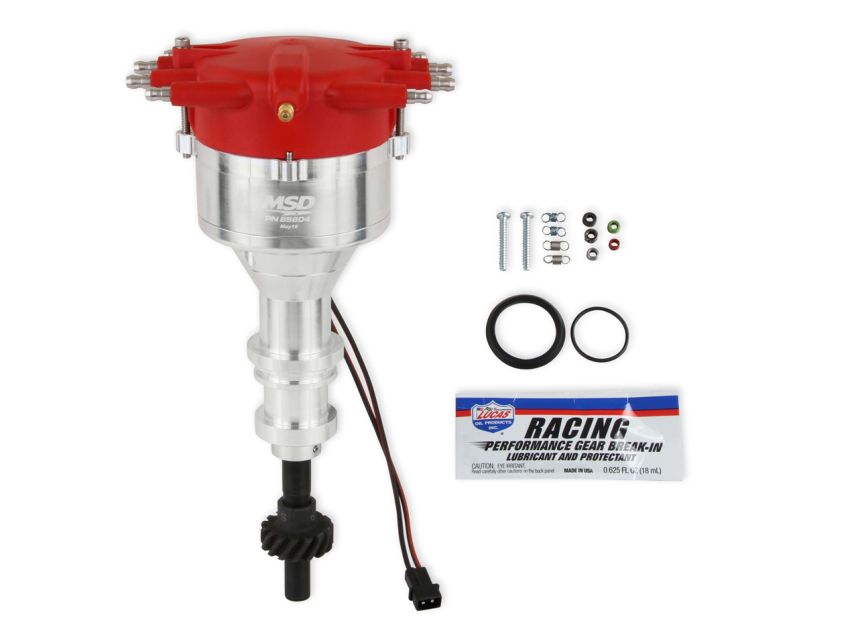 MSD IGNITION MSD85804 BBF Billet Distributor w/Low Profile Crab Cap