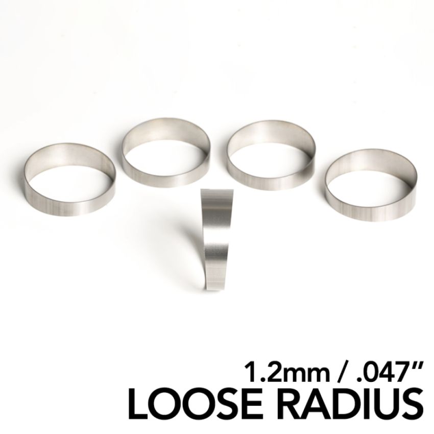 Ticon 109-08901-0004 Industries 3.5in 45 Degree 1.65D CLR Loose Radius 1.2mm/.047in Wall Titanium Pie Cuts - 5pk
