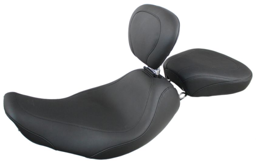 Mustang Motorcycle 79693 Mustang 97-07 Harley Rd King, 06-07 Str Glide, 00-05 Eagle Wide Tripper Solo Seat w/DBR - Black