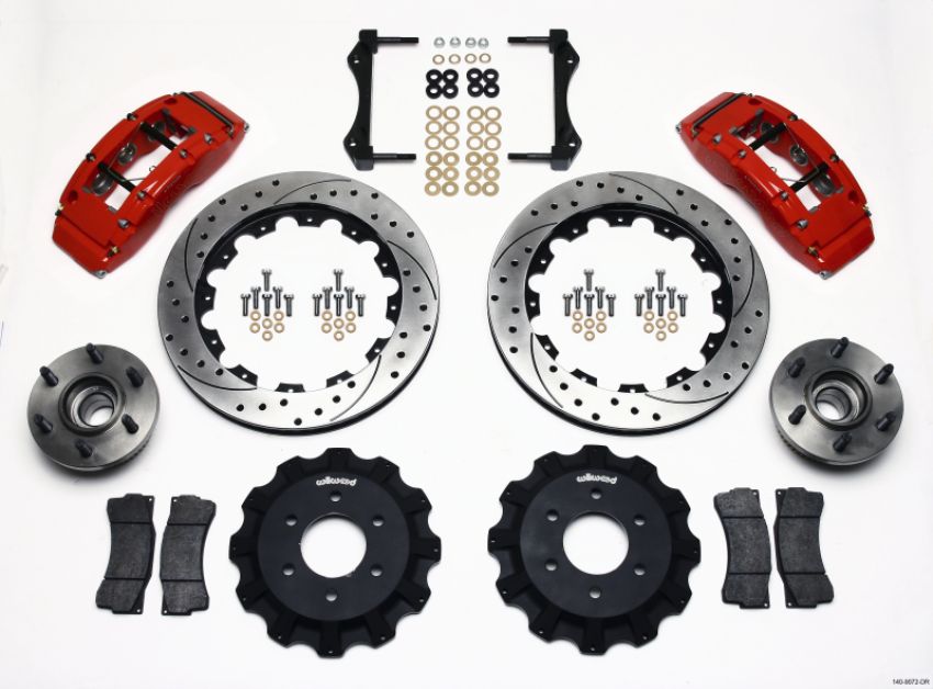 Wilwood 140-9072-DR TC6R Front Kit 16.00in Drilled Red 2004-2008 Ford F150