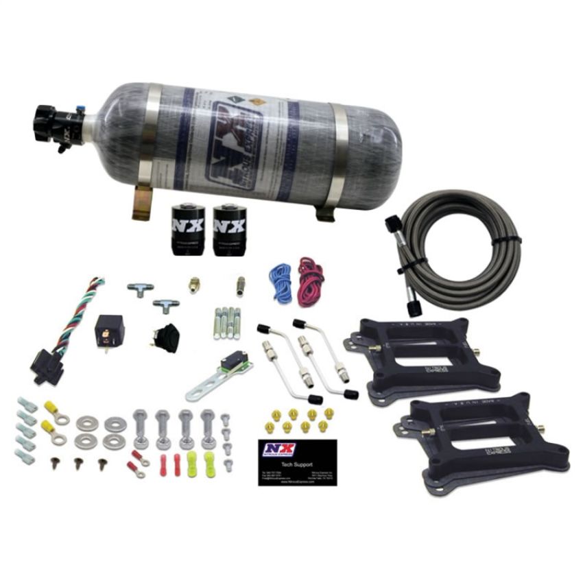 Nitrous Express 30245-12 DUAL/4150/ALCOHOL (50-100-150-200-250-300HP) WITH COMPOSITE BOTTLE