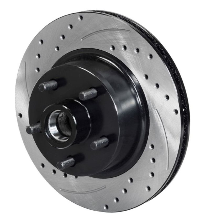 Wilwood 160-14323-BK Rotor Front SRP Drilled & Slotted Black - 65-69 Ford Mustang 5x4.50BC 11.29in Dia