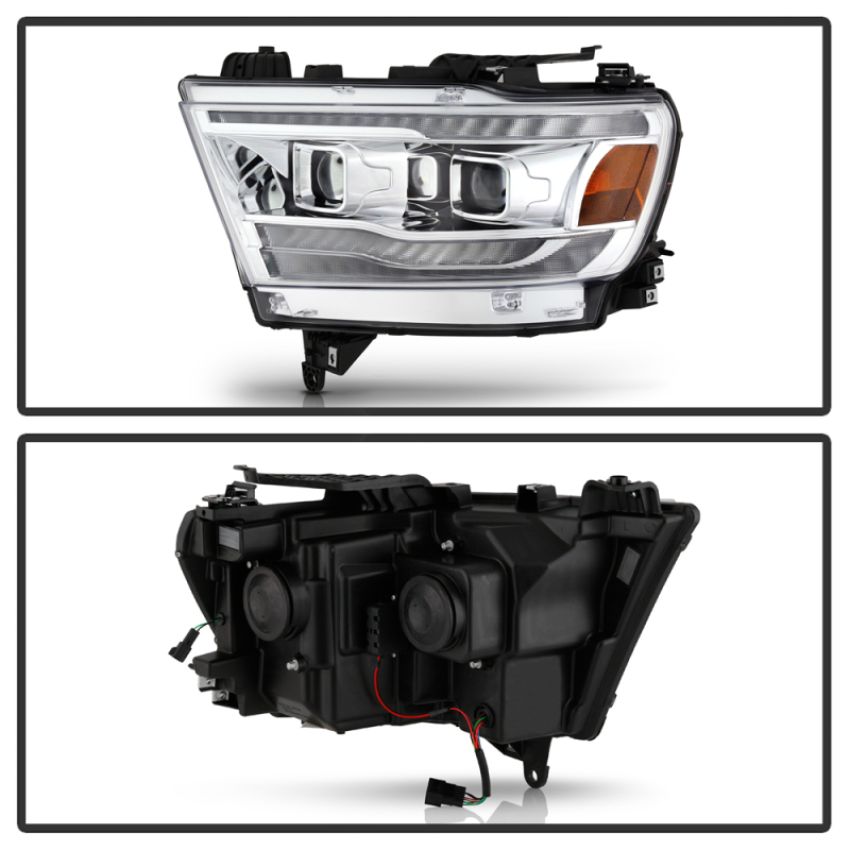 SPYDER 5087638 High-power LED Module (High Beam And Low Beam) Equipped Headlights - Chrome