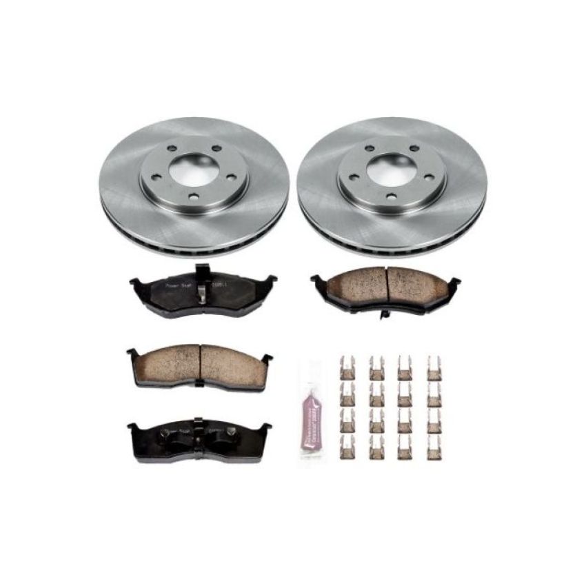 PowerStop KOE5035 OE Stock Replacement Low-Dust Ceramic Brake Pad and Rotor Kit
