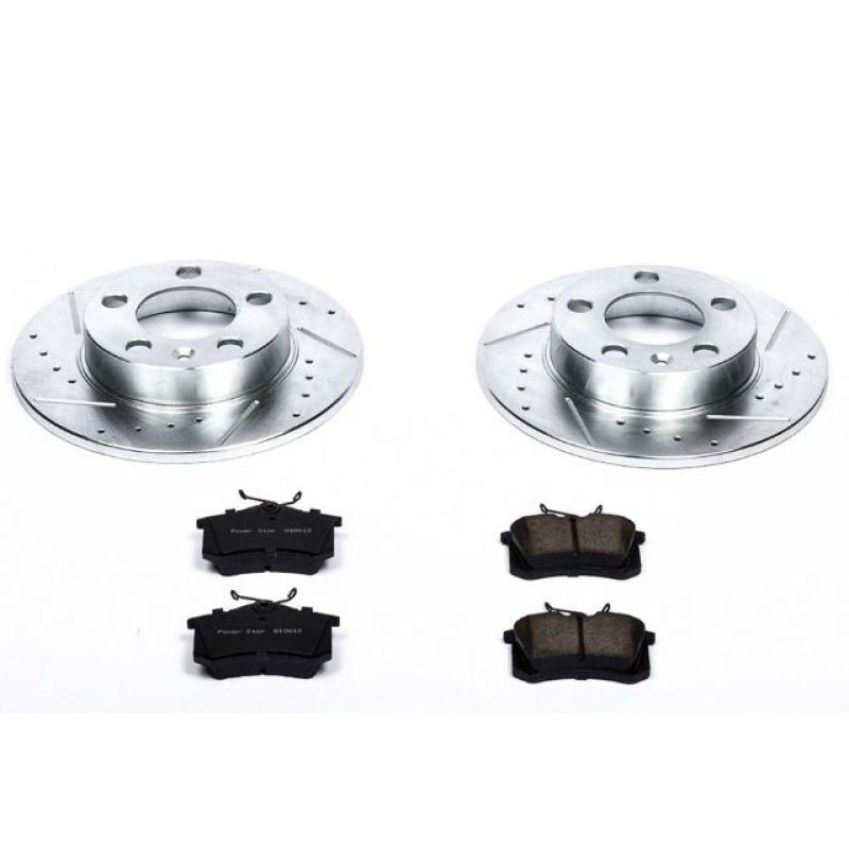 PowerStop K848 Z23 Daily Driver Carbon-Fiber Ceramic Brake Pad and Drilled & Slotted Rotor Kit
