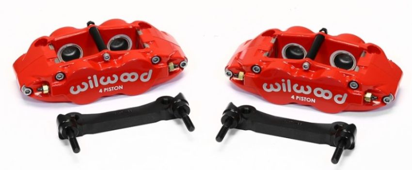 Wilwood 140-14026-R Narrow Superlite 4R Rear Caliper & Bracket Kit - Red 97-13 C5/C6 Corvette w/ OEM Rotors
