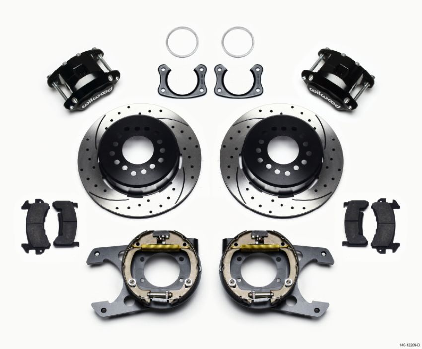 Wilwood 140-12209-D D154 P/S Park Brake Kit Drilled New Big Ford 2.50in Offset
