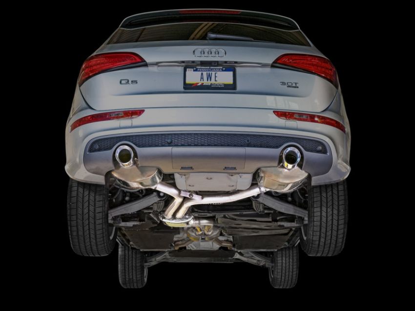 AWE Tuning 3015-32050 Audi 8R Q5 3.0T Touring Edition Exhaust Dual Outlet Chrome Silver Tips