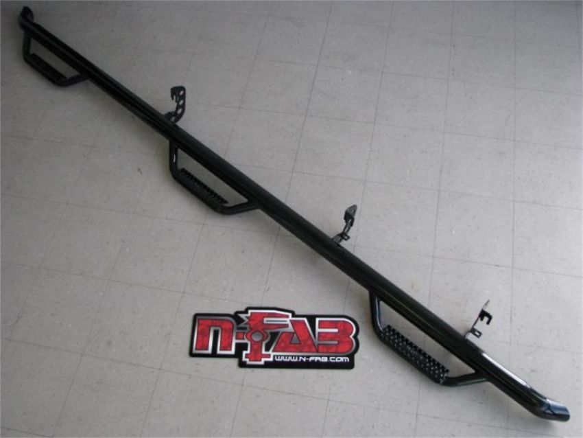 N-Fab C86115CC-6 Nerf Step 73-87 Chevy 1500/2500/3500 Crew Cab 8ft Bed - Gloss Black - Bed Access - 3in