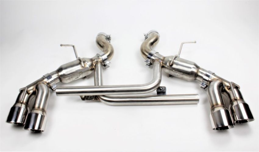 Mishimoto MMEXH-CAM8-16AQTPP 2016+ Chevrolet Camaro SS Quad-Tip Pro Axle-Back Exhaust w/ Polished Tips