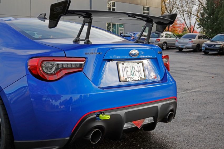 Perrin Subaru BRZ/Scion FR-S/Toyota 86 Tow Hook Kit (Rear) - Neon Yellow