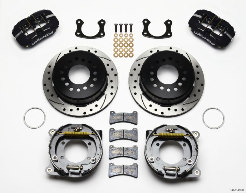 Wilwood 140-11403-D Dynapro Low-Profile 11.00in P-Brake Kit Drilled Small Ford 2.50in Offset