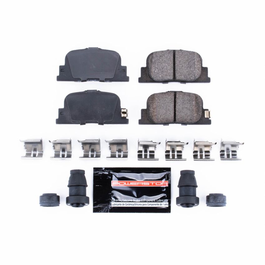 PowerStop Z23-835 PowerStop - Z23 Daily Driver Carbon-Fiber Ceramic Brake Pads with Hardware Kit