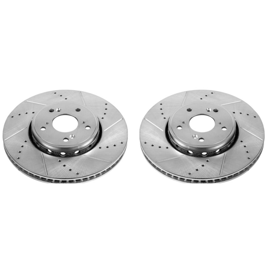 PowerStop JBR1550XPR PowerStop Evolution Performance Drilled, Slotted & Plated Brake Rotor Pair