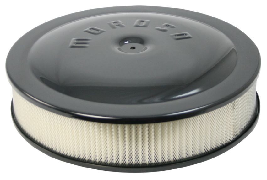 MOROSO MOR65912 14x3 Air Cleaner Kit w/Raised Bottom Black
