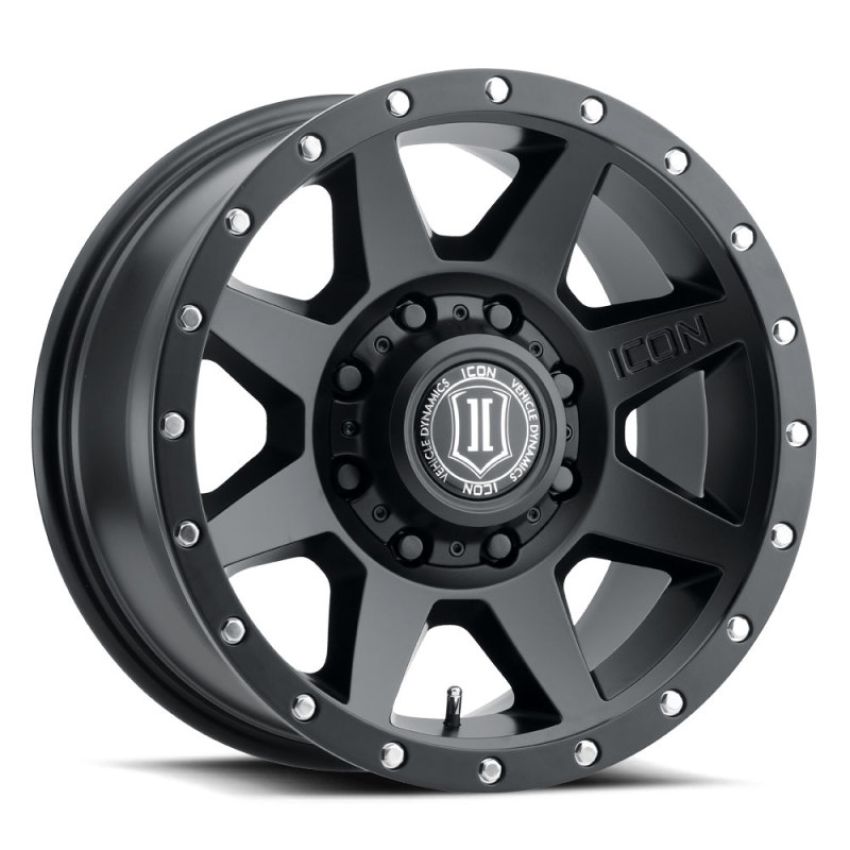 ICON 1817858150SB Rebound 17x8.5 8x170 6mm Offset 5in BS 125mm Bore Satin Black Wheel