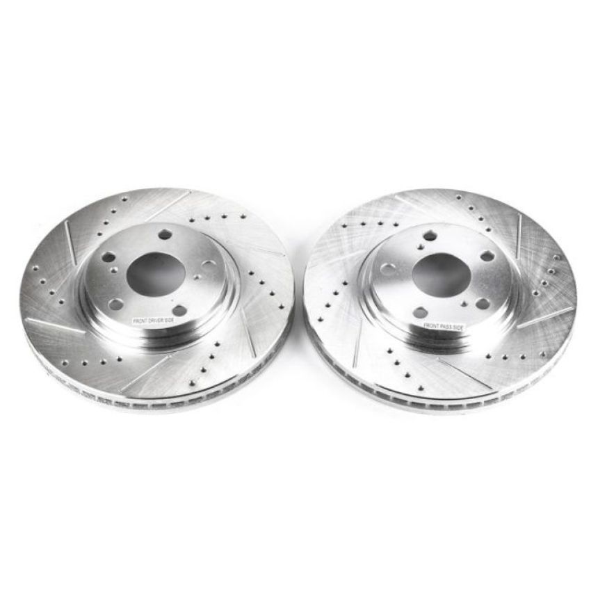 PowerStop JBR737XPR PowerStop Evolution Performance Drilled, Slotted & Plated Brake Rotor Pair