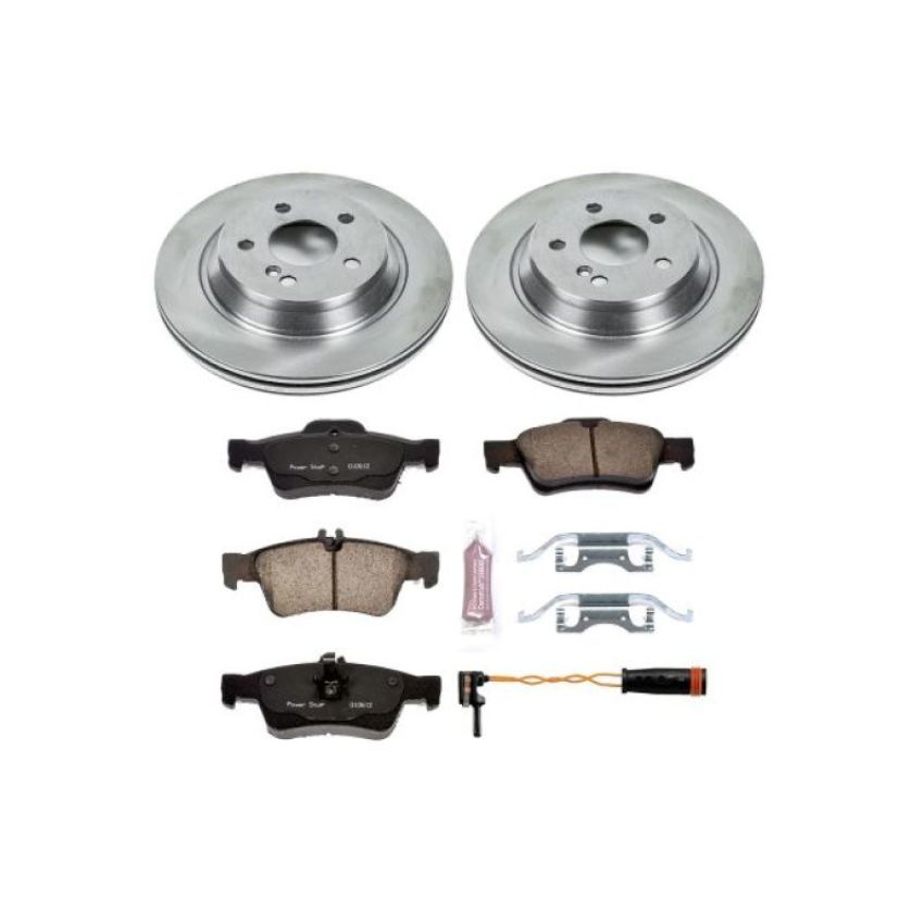 PowerStop KOE2998 OE Stock Replacement Low-Dust Ceramic Brake Pad and Rotor Kit