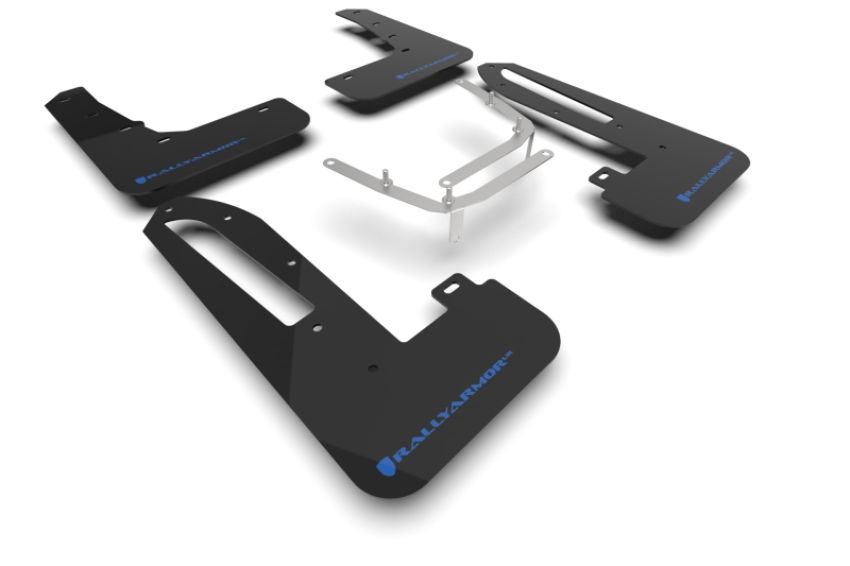 Rally Armor MF97-UR-BLK-NB Black Mud Flap/Nitrous Blue Logo