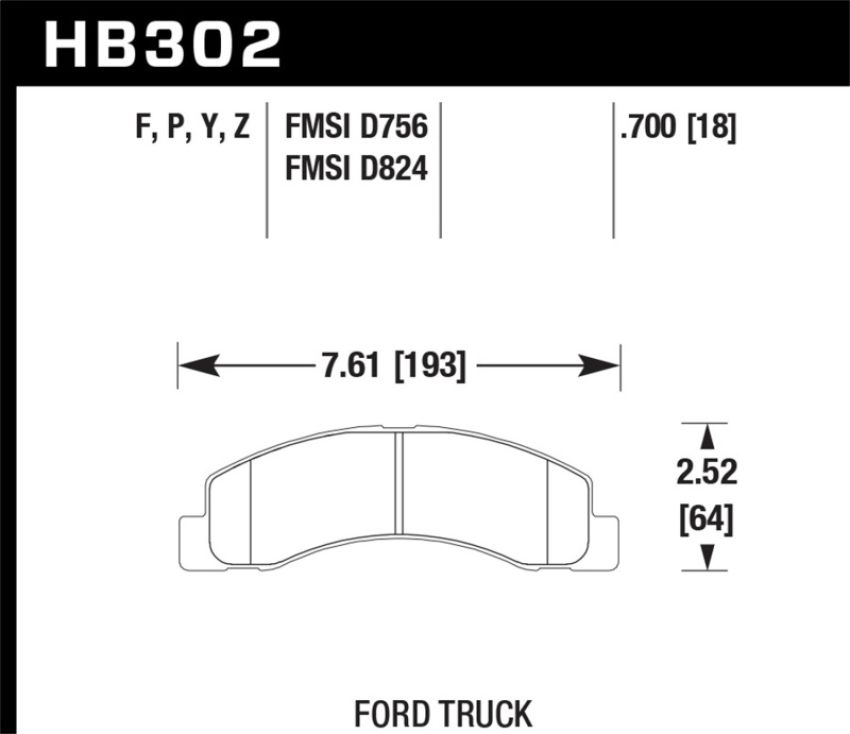 Hawk Performance HB302Z.700 Performance Ceramic Disc Brake Pad