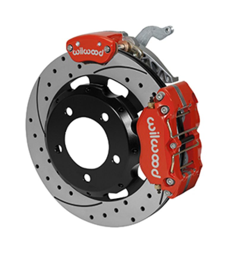 Wilwood 140-14640-DR Dynapro Radial / MC4 Rear Kit 12.19 Drilled Red Backdraft Roadster w/E46 Suspension w/Lines