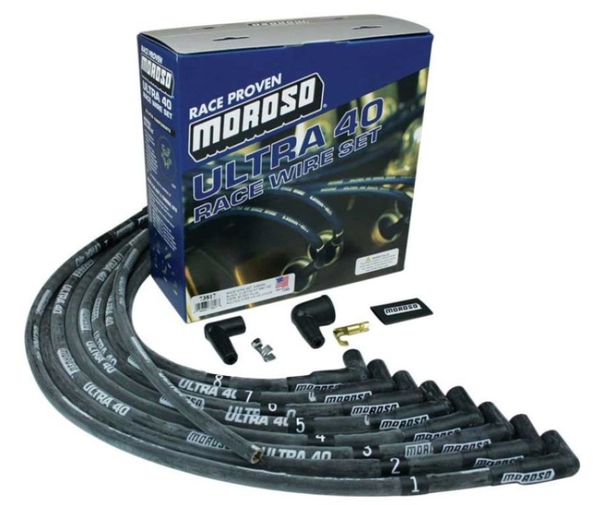 MOROSO MOR73817 Ultra 40 Plug Wire Set - Black