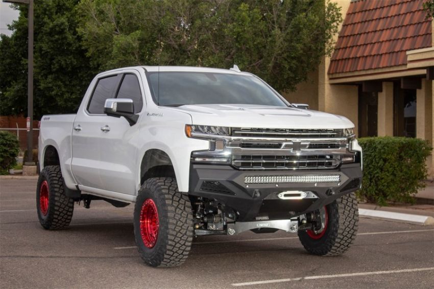 Addictive Desert Designs F441423030103 2019 Chevrolet Silverado 1500 SF Front Bumper w/ Winch Mount&Sensor Cutout