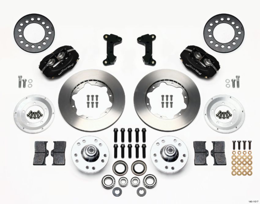 Wilwood 140-11017 Forged Dynalite Front Kit 11.00in 74-80 Pinto/Mustang II Disc Spindle only