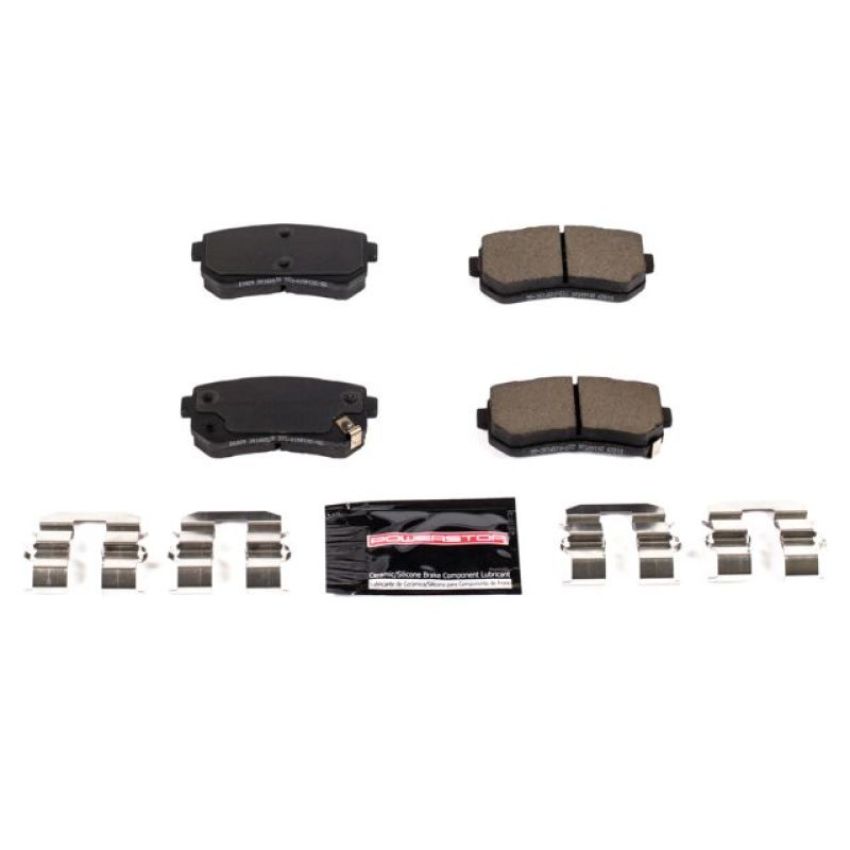 PowerStop Z23-1829 PowerStop - Z23 Daily Driver Carbon-Fiber Ceramic Brake Pads with Hardware Kit