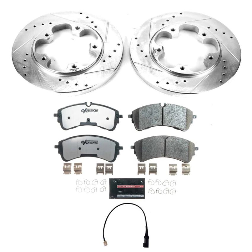 PowerStop K9057-36 Z36 Truck and SUV Carbon-Fiber Ceramic Brake Pad and Drilled & Slotted Rotor Kit
