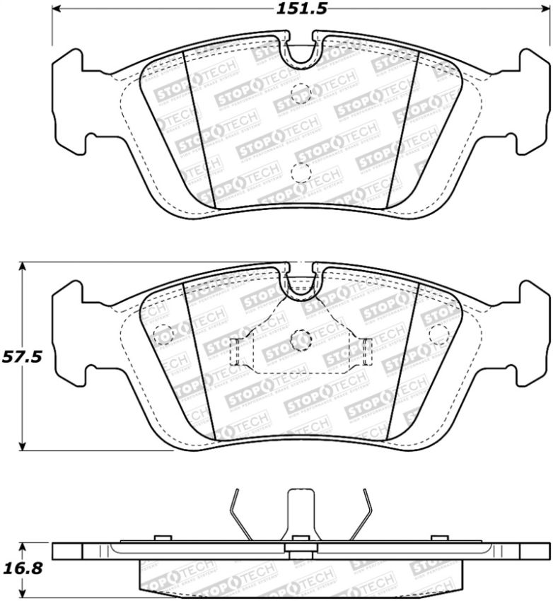 Stoptech 308.05581 Street Brake Pads - Front