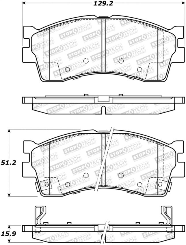 Stoptech 308.08890 Street Brake Pads