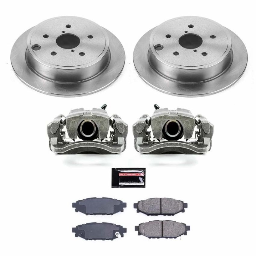 PowerStop KCOE6977 OE Stock Replacement Low-Dust Ceramic Brake Pad, Rotor and Caliper Kit